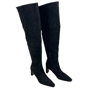 Sam Edelman Shea Over-the-Knee Boots Black Suede Womens 8M Wide Calf New $250 A